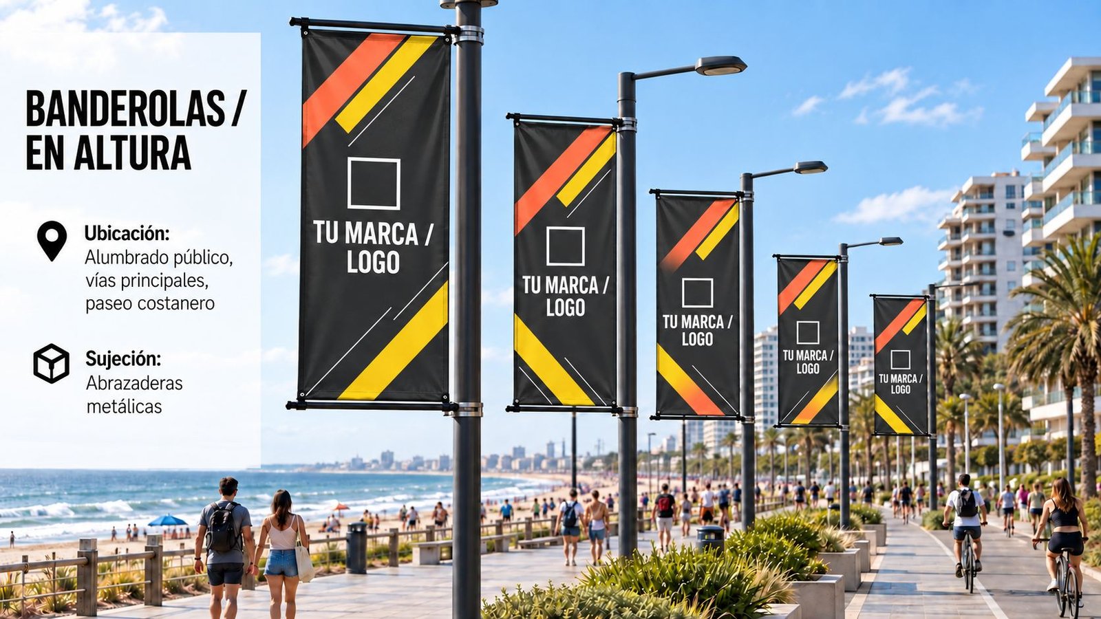 Banderolas en Altura en Costaneras