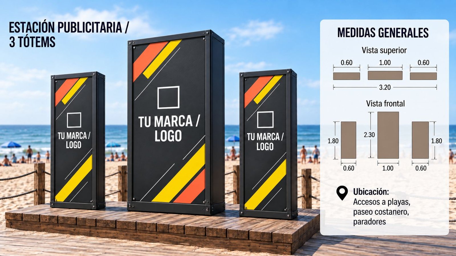 Estación Publicitaria 3 Tótems
